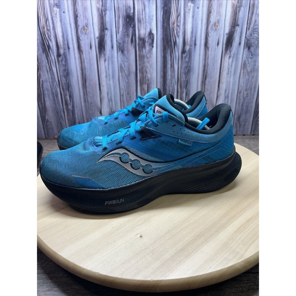 Saucony Blue and Black Running Shoes - Picture 3 of 9